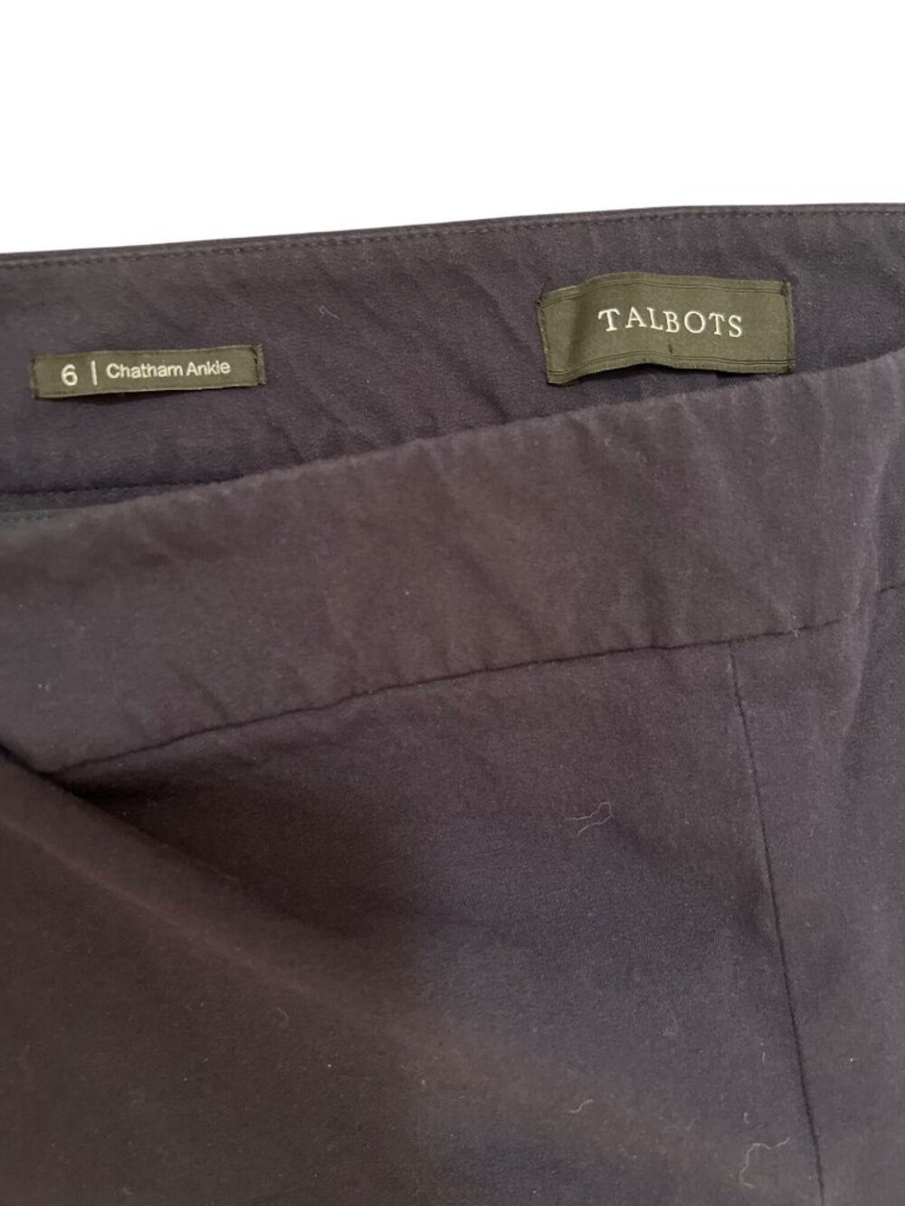 women's TALBOTS Chatham ankle pants navy blue size 6 - Picture 2 of 3